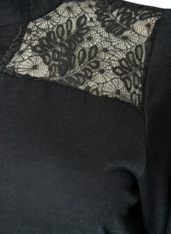 Jerseykleid mit Spitzendetails und mehrlagigem Rock
