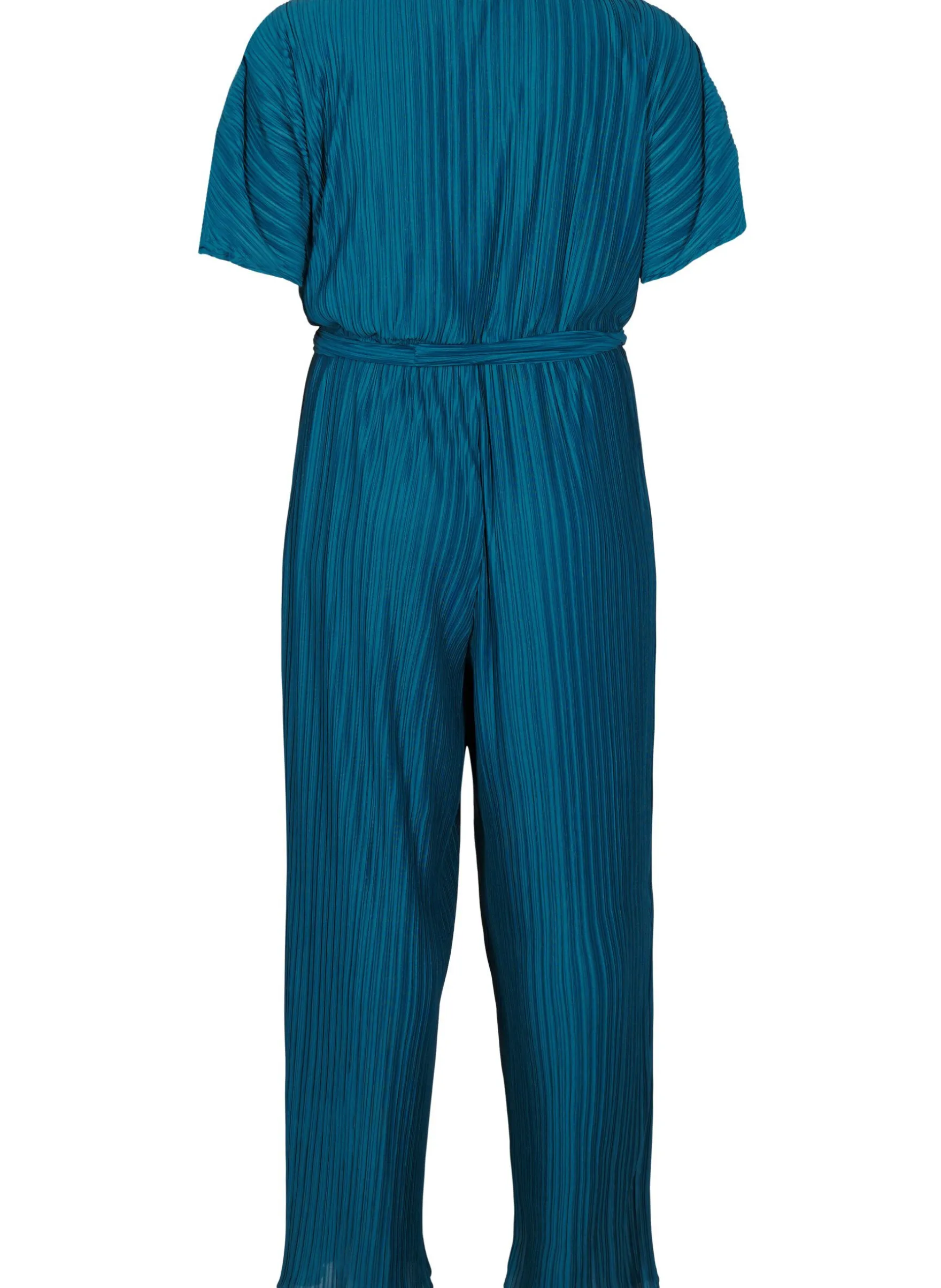Jumpsuit mit Falten, Bindedetail und weiten Ärmeln
