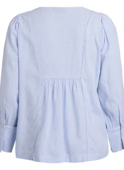 Karierte Bluse in A-Linie