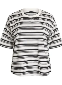 Kastiges T-Shirt mit Streifenmuster