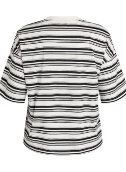 Kastiges T-Shirt mit Streifenmuster