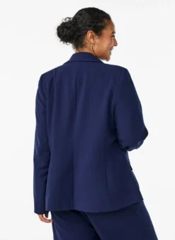 Klassischer Blazer mit Ein-Knopf-Verschluss und Taschen
