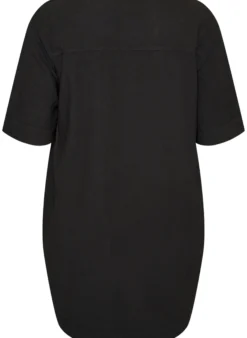 Kleid aus Baumwolle mit kurzen Ärmeln und Taschen