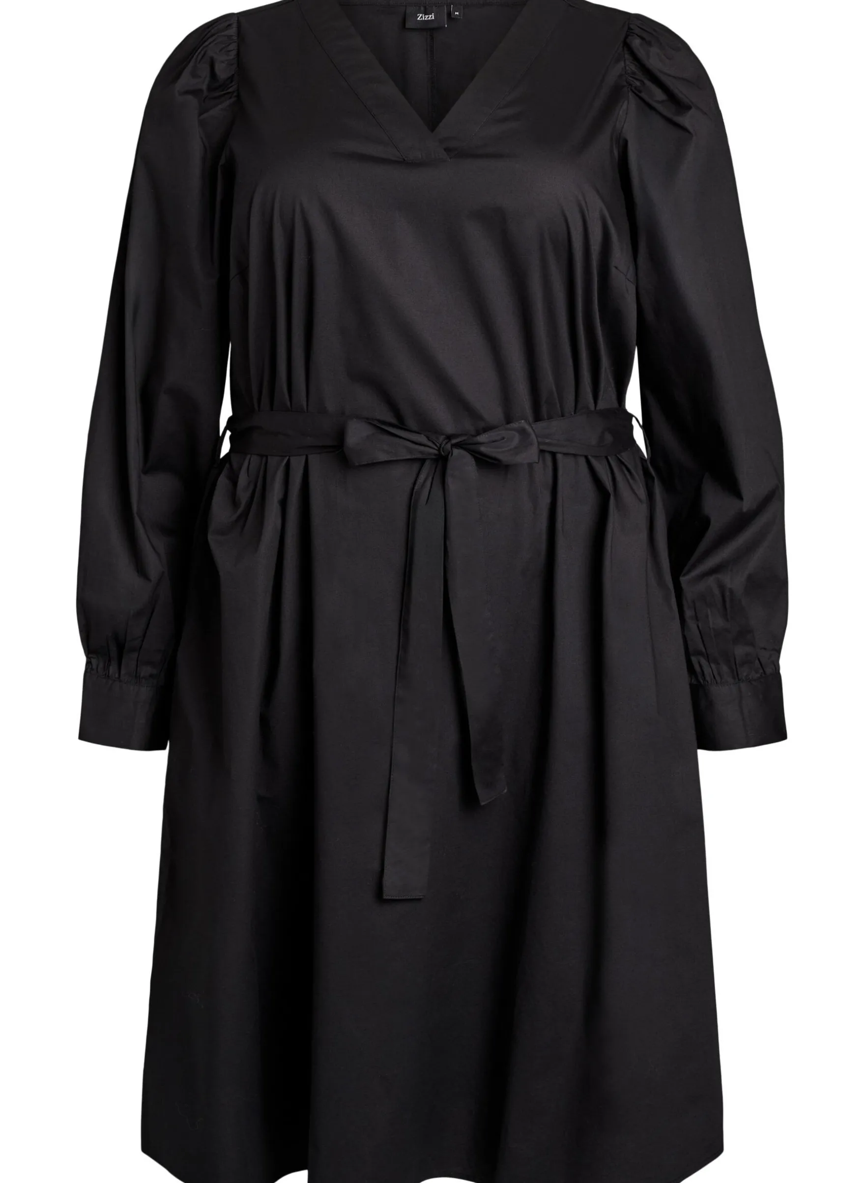 Kleid aus Bio-Baumwolle mit Bindegürtel