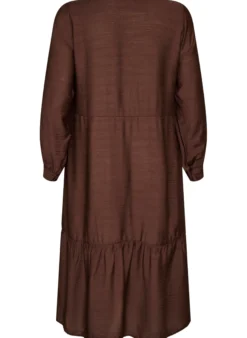 Kleid aus Viskose mit Stickerei und Stufenvolants
