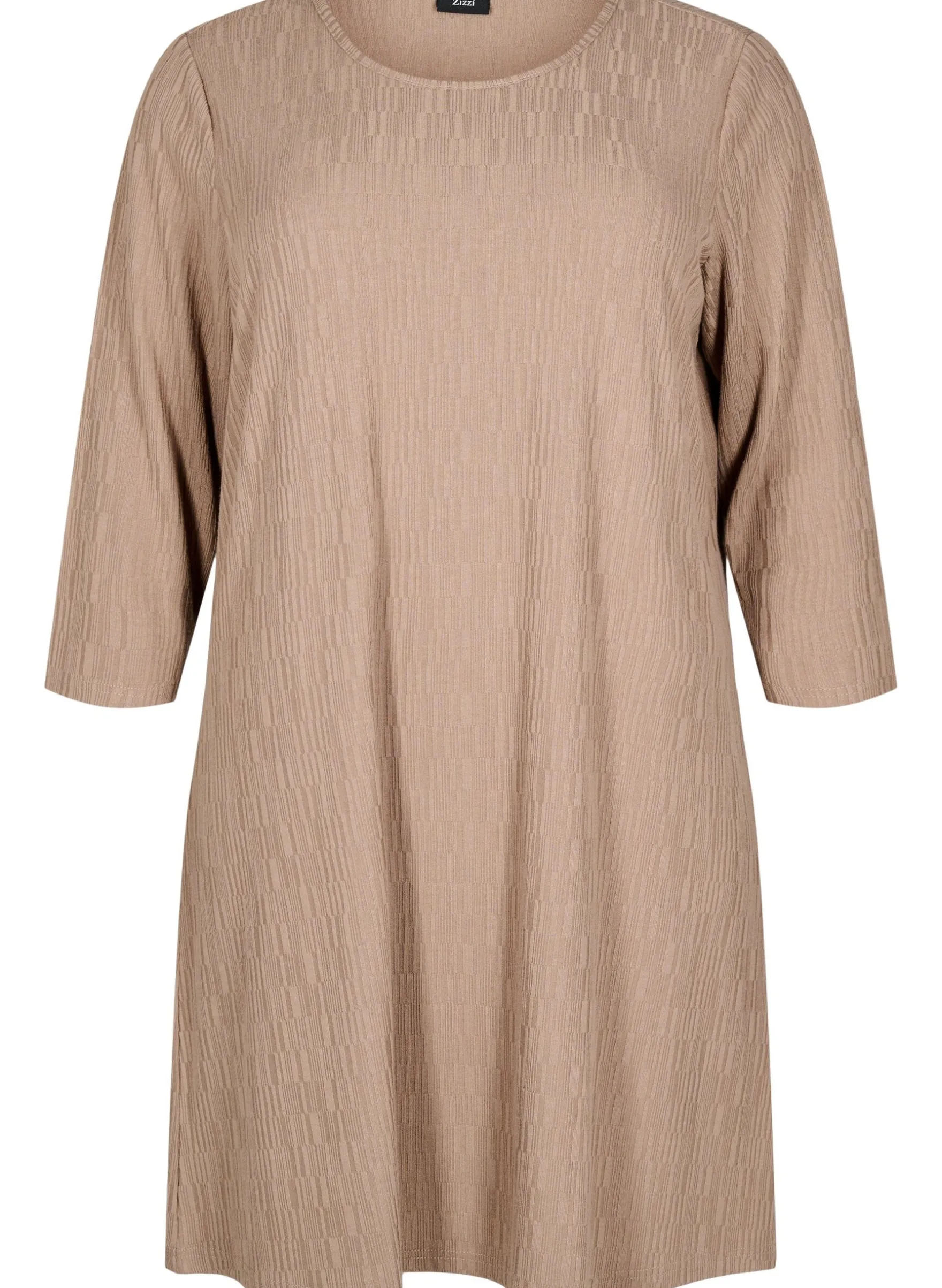 Kleid mit Struktur und 3/4-Ärmeln