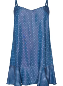 Knielanges Trägerkleid aus TENCEL™ Lyocell in Denim-Optik
