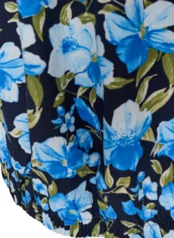 Kurzarm Baumwollkleid mit Print