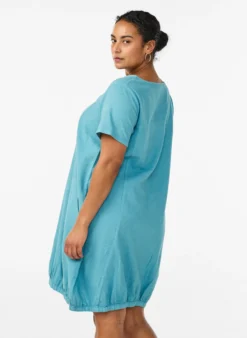 Kurzarm Kleid aus Baumwolle