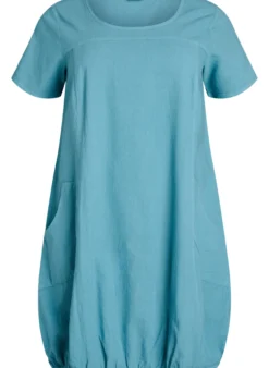 Kurzarm Kleid aus Baumwolle