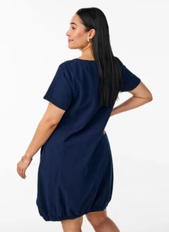 Kurzarm Kleid aus Baumwolle