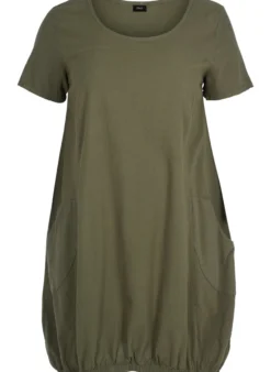 Kurzarm Kleid aus Baumwolle