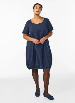 Kurzarm Kleid aus Baumwolle