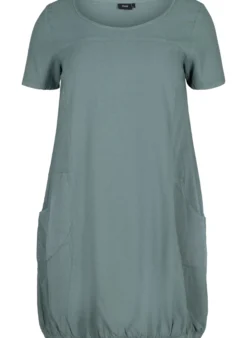 Kurzarm Kleid aus Baumwolle