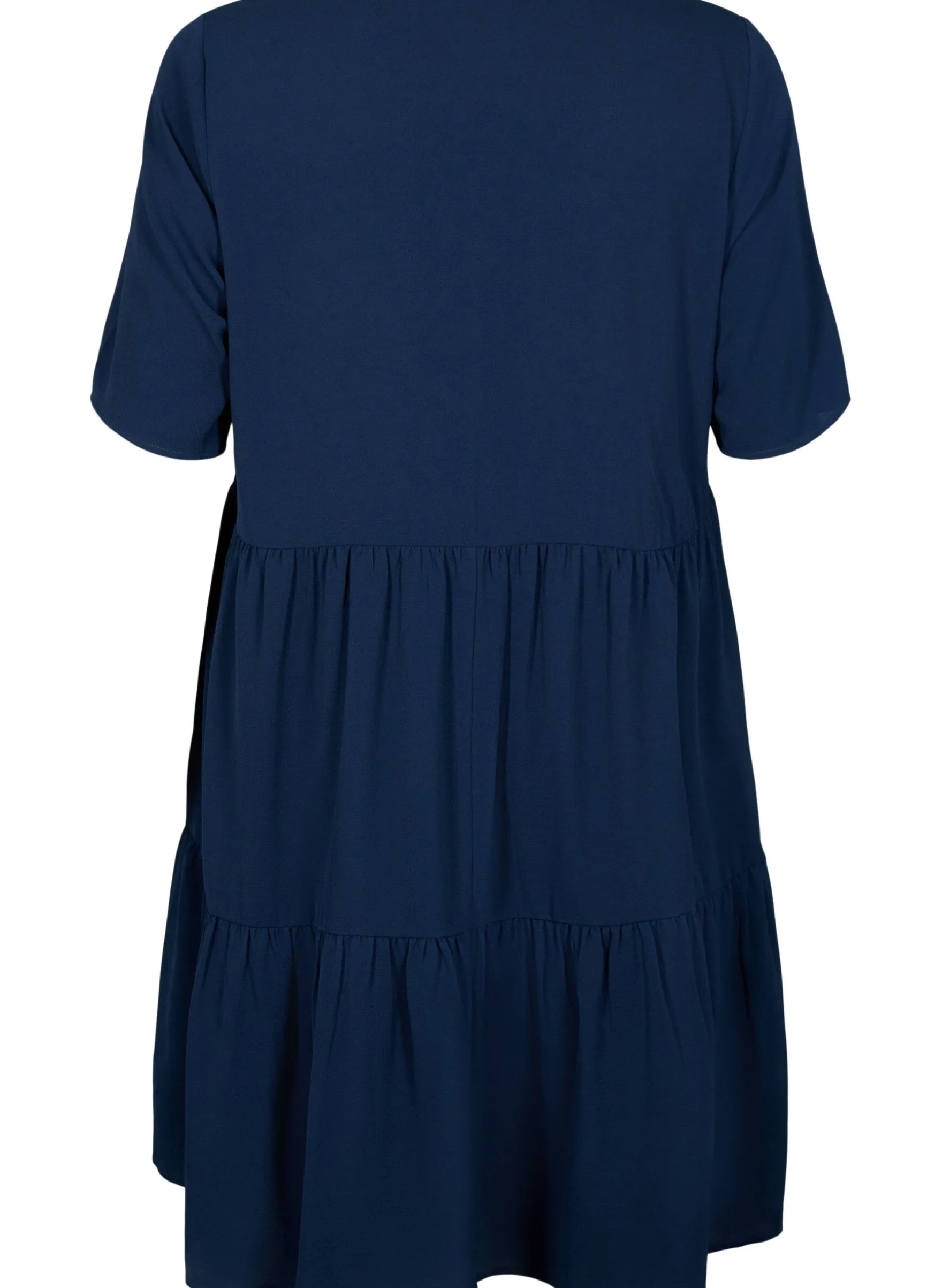 Kurzarmkleid in A-Linienform mit Schnittlinien
