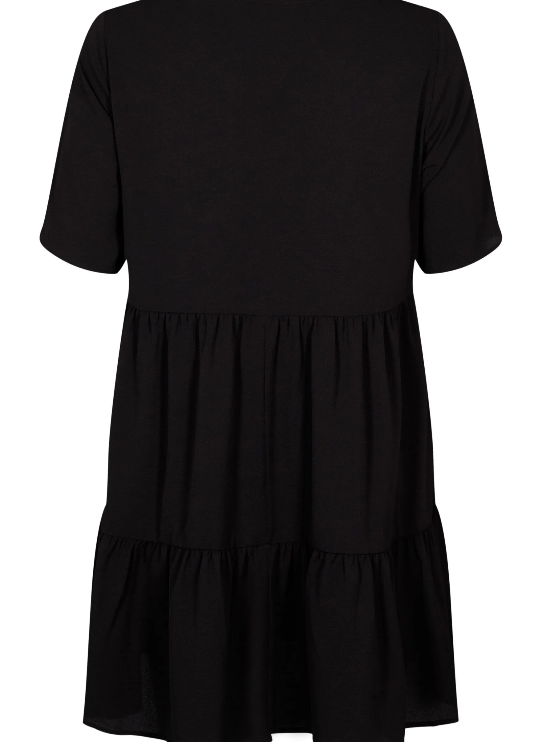 Kurzarmkleid in A-Linienform mit Schnittlinien