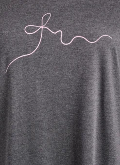 Kurzarm-Nachthemd mit Textaufdruck