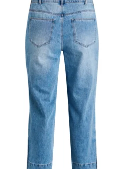 Kurze Kiana Jeans mit gerader Passform und Knopfdetails