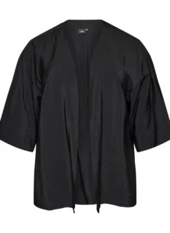 Kurzer Kimono aus Viskose mit 3/4-Ärmeln