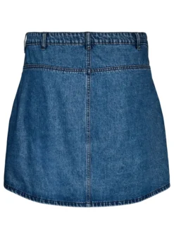 Kurzer Rock in A-Linie aus Denim