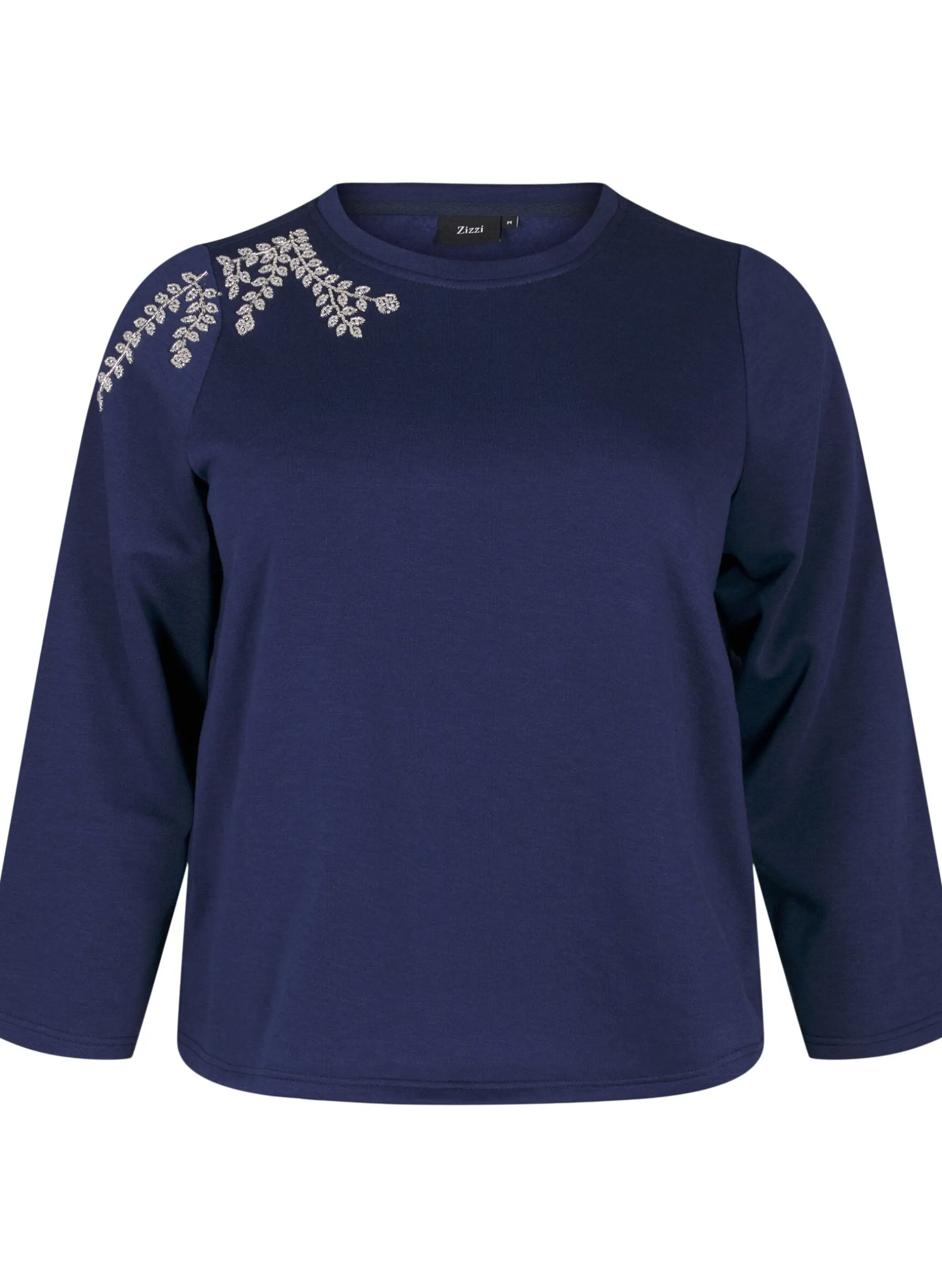 Kurzer Sweatshirt mit Perlendetails