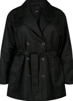 Kurzer Trenchcoat mit Gürtel