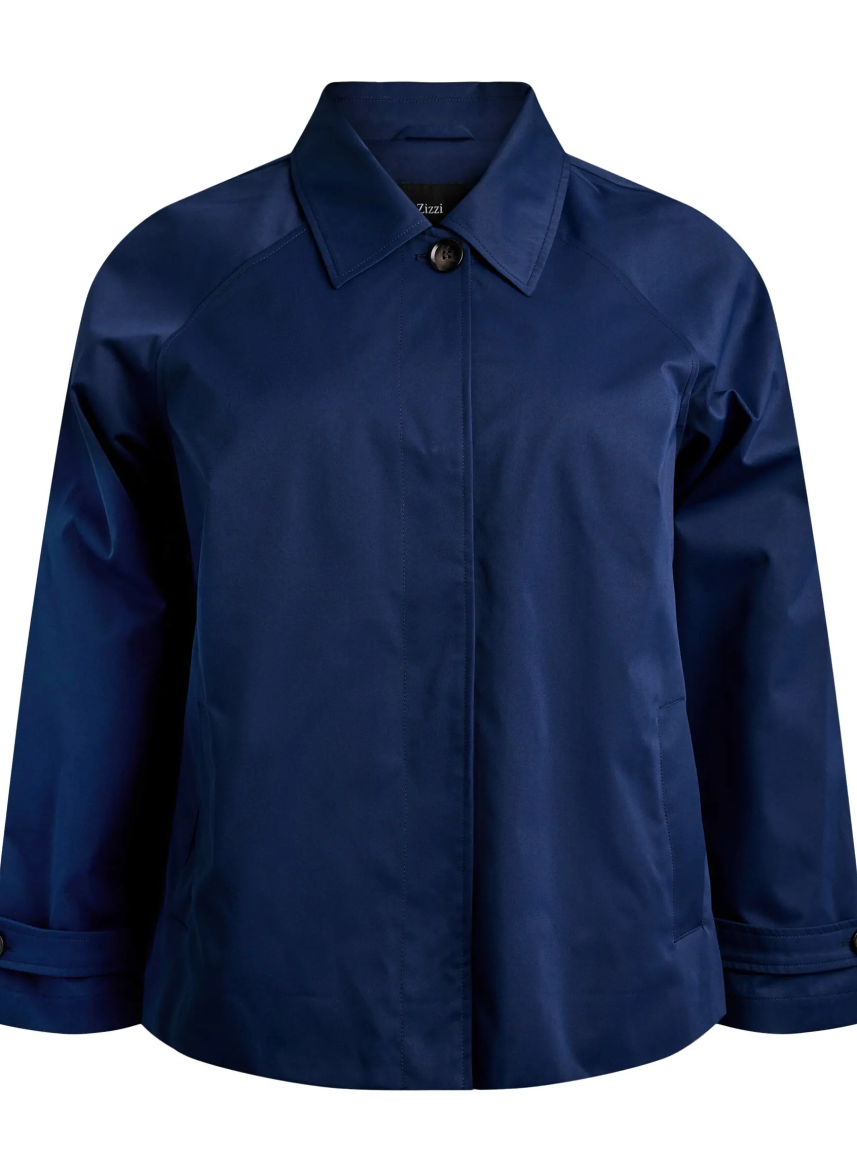 Kurzer Trenchcoat mit Kragen und Raglanärmeln