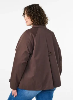 Kurzer Trenchcoat mit Kragen und Raglanärmeln