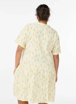 Kurzes A-Linien-Kleid aus Baumwollmusselin