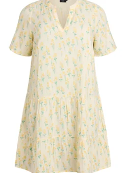 Kurzes A-Linien-Kleid aus Baumwollmusselin