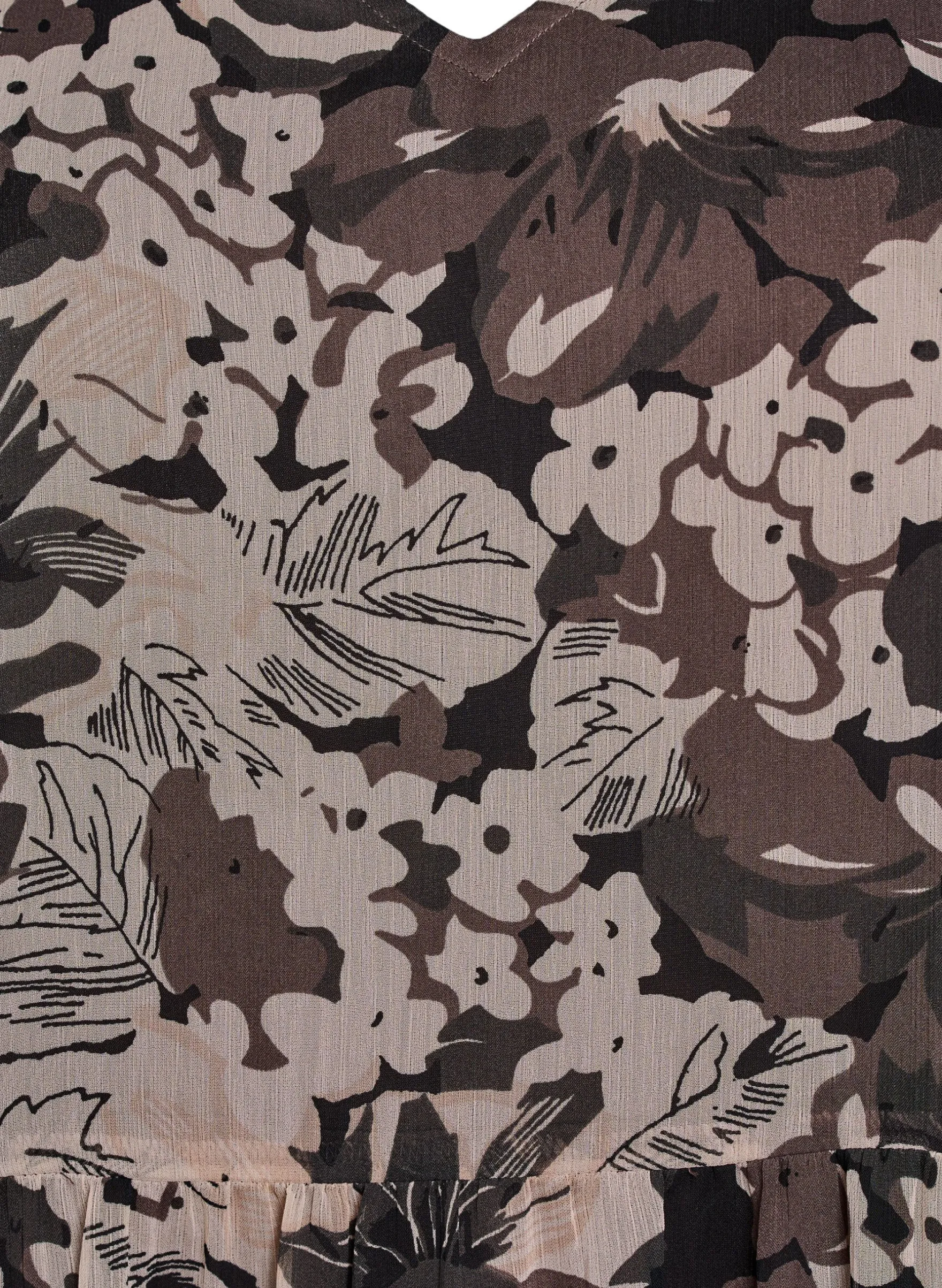 Kurzes A-Linien-Kleid mit geblümtem Print