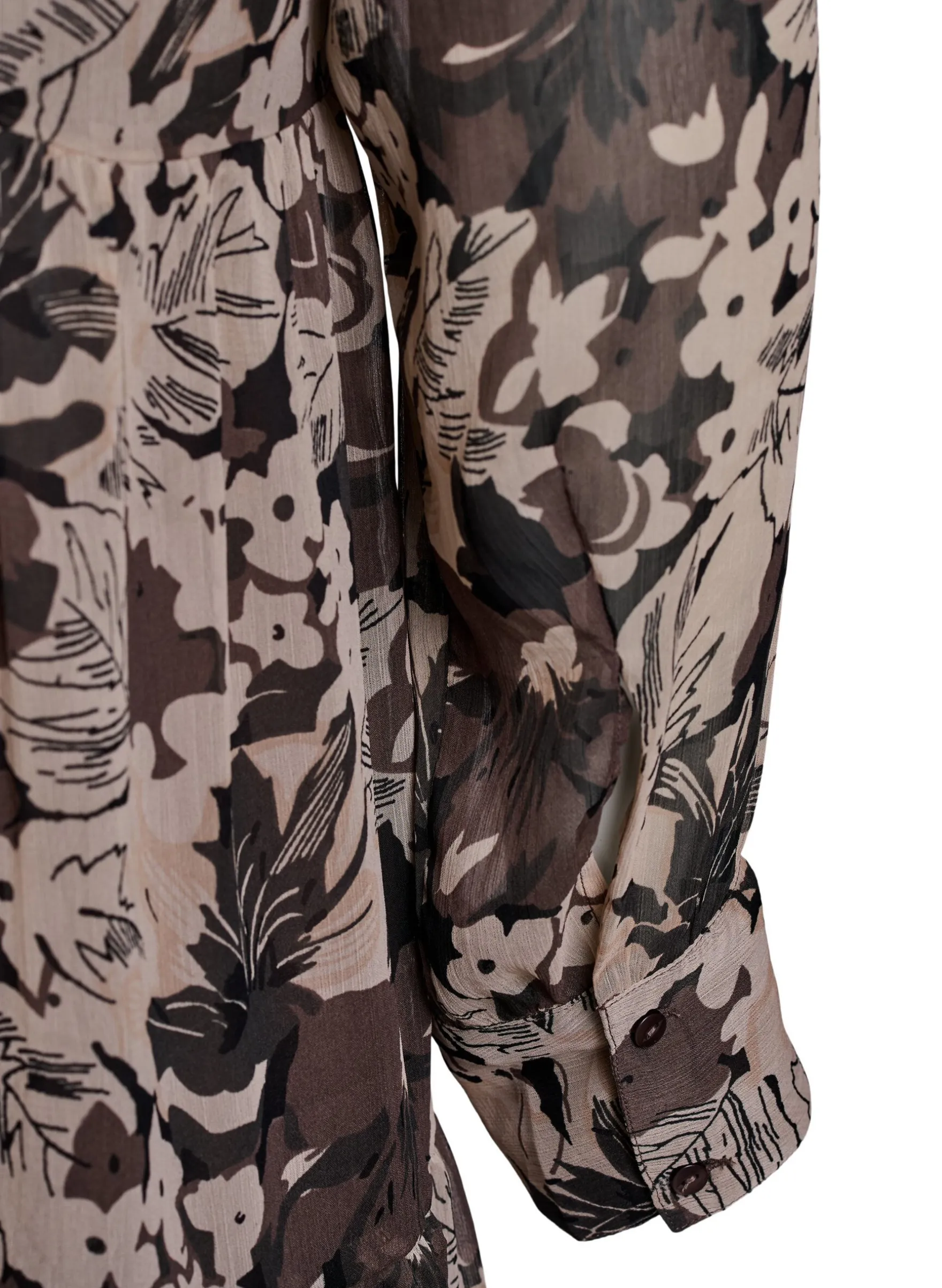 Kurzes A-Linien-Kleid mit geblümtem Print