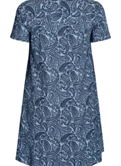 Kurzes A-Linien-Kleid mit Paisleymuster