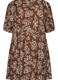 Kurzes A-Linien-Kleid mit V-Ausschnitt