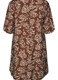 Kurzes A-Linien-Kleid mit V-Ausschnitt