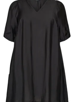 Kurzes A-Linien-Kleid mit V-Ausschnitt