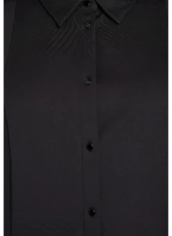 Kurzes Hemdblusenkleid aus Baumwolle mit 3/4-Ärmeln