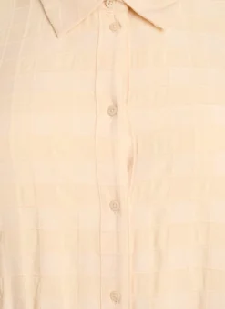 Kurzes Hemdblusenkleid mit Karomuster und 1/2-Ärmeln