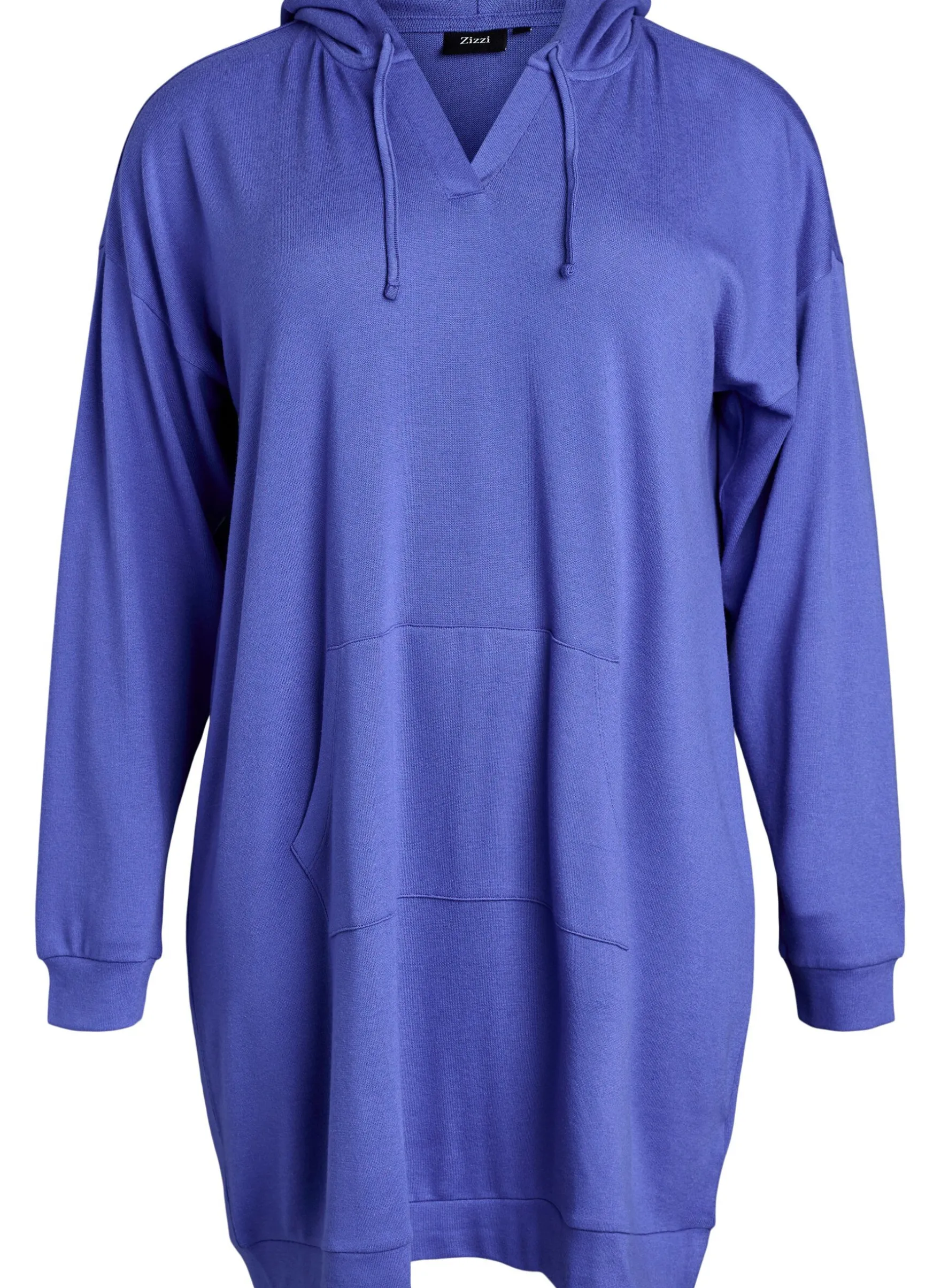 Kurzes Hoodie-Kleid mit Kängurutasche