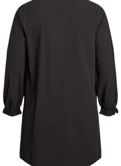 Kurzes Kleid aus Baumwolle mit V-Ausschnitt