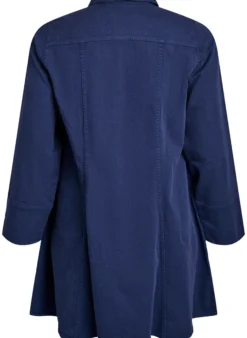 Kurzes Kleid aus Twill mit Reißverschluss