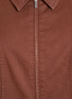Kurzes Kleid aus Twill mit Reißverschluss