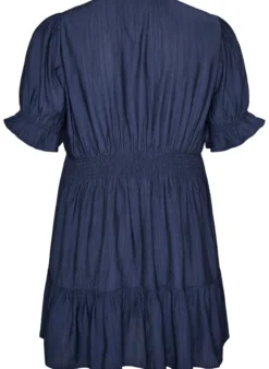 Kurzes Kleid aus Viskose mit Rüschendetails
