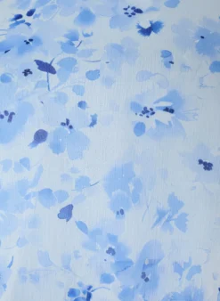 Kurzes Kleid in Chiffon-Optik mit Blumenprint und Volantlagen