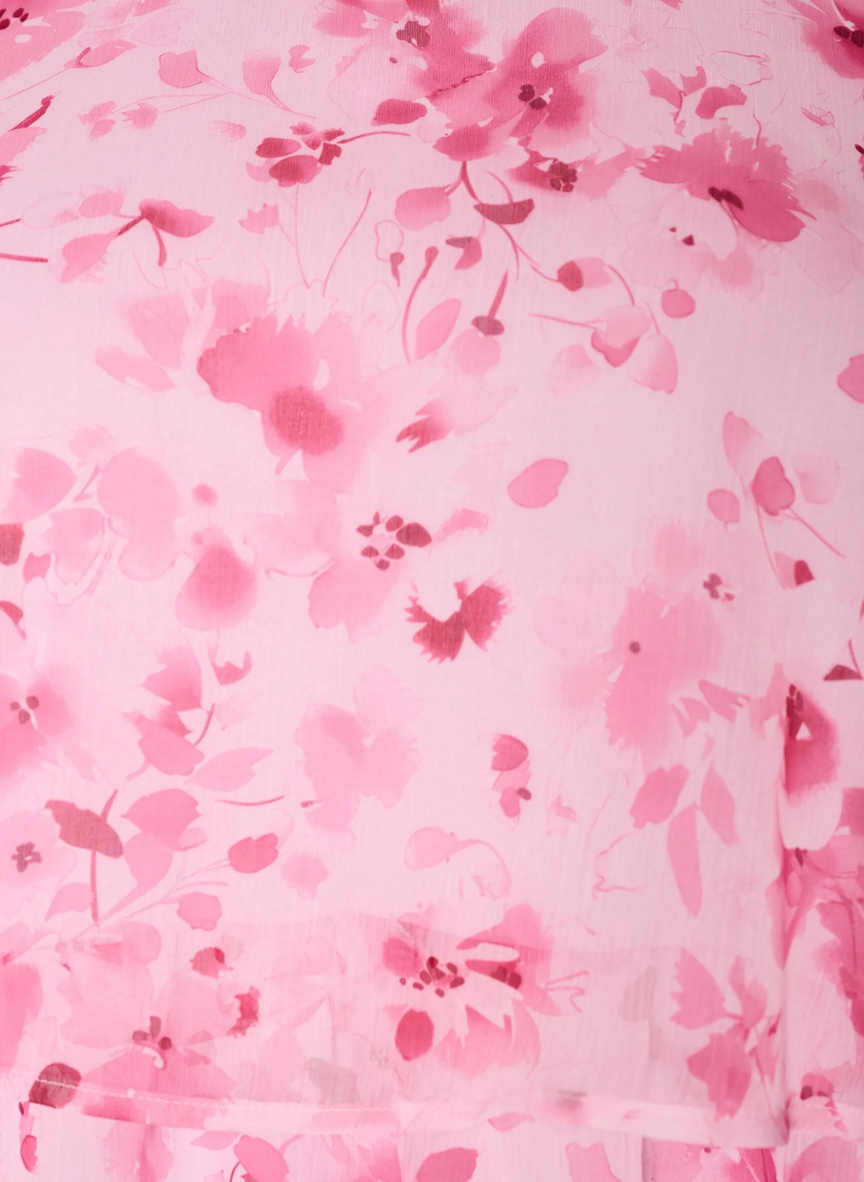 Kurzes Kleid in Chiffon-Optik mit Blumenprint und Volantlagen