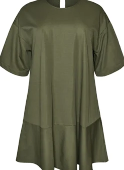 Kurzes Kleid mit lockerer Passform und Rüschensaum