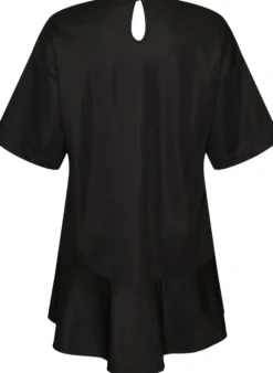 Kurzes Kleid mit lockerer Passform und Rüschensaum