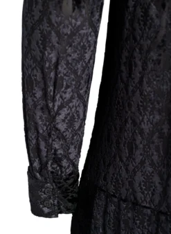 Kurzes Kleid mit Veloursmuster