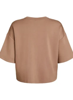 Kurzes Loose-Fit T-Shirt aus Modal-Mix