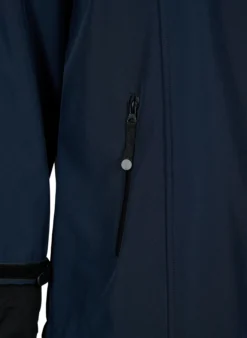 Kurze Softshell-Jacke mit abnehmbarer Kapuze